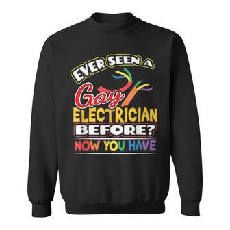 Ever Seen A Gay Electrician Before Pride Week Lgbt Sweatshirt | Mazezy