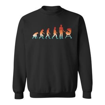 Evolution Grilling Funny Bbq Retro Grill Barbecue Sweatshirt - Seseable
