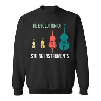 Evolution Of String Instruments Violin Cello Double Bass Sweatshirt | Mazezy