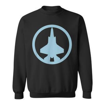 F-35 Lightning Ii Blue Air Force Military Jet Sweatshirt | Mazezy