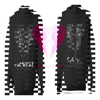 Faith Over Fear Love Breast Cancer Awareness Sweatshirt | Mazezy