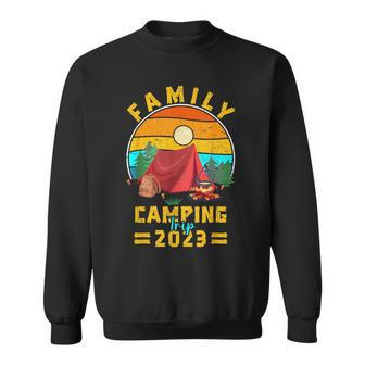 Family Camping Trip 2023 Retro Reunion Cousin Crew Matching Sweatshirt - Seseable