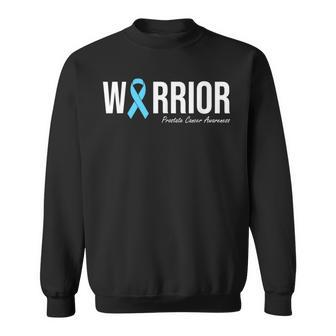 Family Prostate Cancer Awareness Light Blue Ribbon Warrior Sweatshirt - Monsterry AU