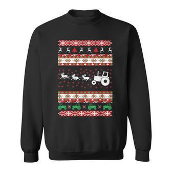 Farming Farmer Tractor Ugly Christmas Sweatshirt | Mazezy