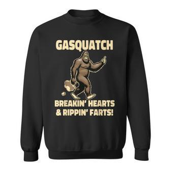 Farting Bigfoot Breaking Hearts And Ripping Farts Sasquatch Sweatshirt - Thegiftio UK