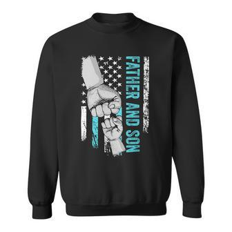 Father And Son American Flag Matching Fathers Day Father Son Sweatshirt - Monsterry UK