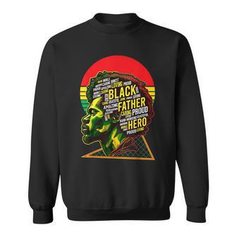 Fathers Day Black Father Afro African American Dad Vintage Sweatshirt - Thegiftio UK