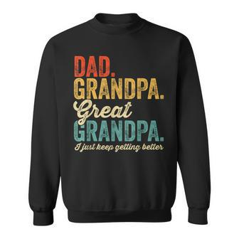 Fathers Day Present From Grandkid Dad Grandpa Great Grandpa Sweatshirt | Mazezy