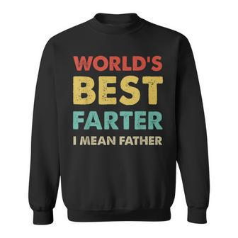 Fathers Day Retro Dad Worlds Best Farter I Mean Father Sweatshirt - Thegiftio UK