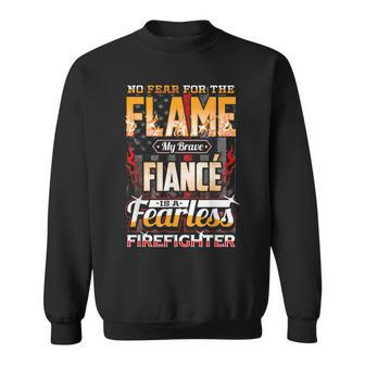 Fiance Firefighter American Flag Sweatshirt | Mazezy