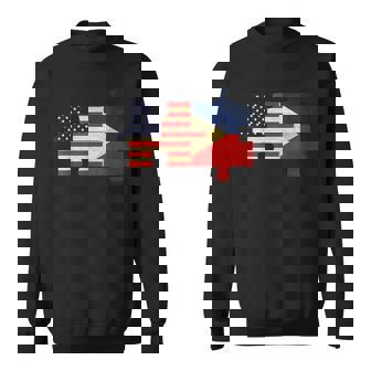 Filipino Filipino American Flag Philippines Usa Usa Funny Gifts Sweatshirt | Mazezy