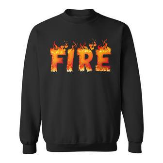 Fire Halloween Costume Fire And Ice Matching Couples Sweatshirt - Seseable