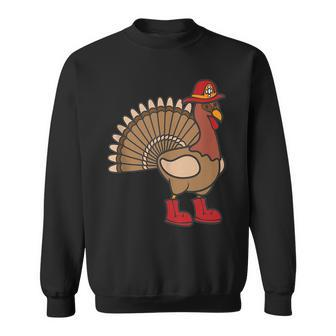 Firefighter Turkey For Thanksgiving Present Idea Sweatshirt | Mazezy