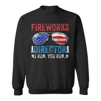 Fireworks Director Funny 4Th Of July Patriotic American Flag Sweatshirt - Monsterry UK