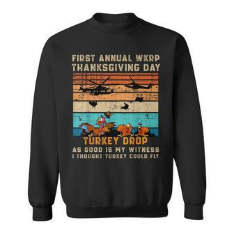 First Annual Thanksgiving Day Turkey Drop 22 November Retro Sweatshirt | Mazezy