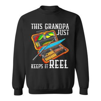 Fishing Grandpa This Grandpa Keeps It Reel Sweatshirt | Mazezy
