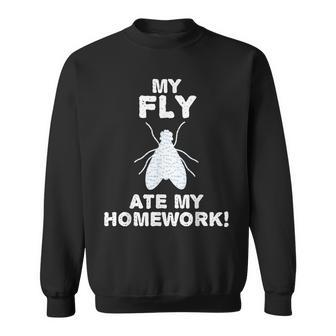 My Fly Ate My Homework Housefly Insect Back To School Kid Sweatshirt | Mazezy