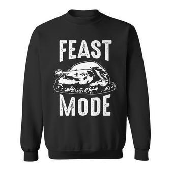 Football Thanksgiving Funny Turkey Day Feast Mode Football Funny Gifts Sweatshirt | Mazezy
