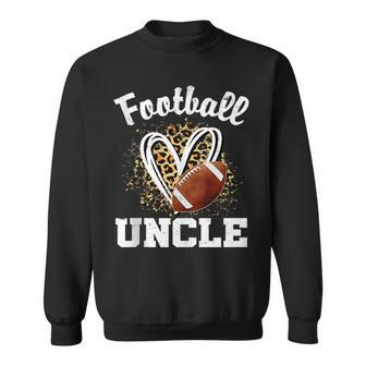 Football Uncle Leopard Heart Sweatshirt | Mazezy