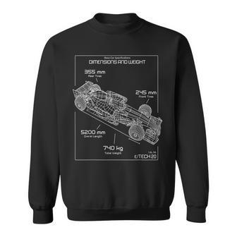 Formula Racing Car Schematic Engineer Team Fan Sweatshirt | Mazezy