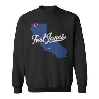 Fort Jones California Ca Map Sweatshirt | Mazezy