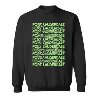Fort Lauderdale Florida Vintage Psychedelic Sweatshirt | Mazezy