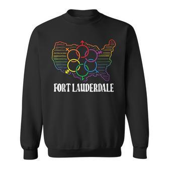 Fort Lauderdale Pride Month Pride Flag Lgbt Community Sweatshirt | Mazezy