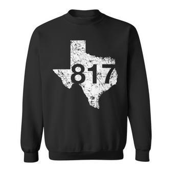 Fort Worth Arlington Area Code 817 Texas Souvenir Sweatshirt | Mazezy