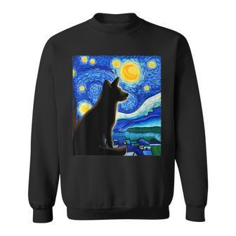 Fox Lover Starry Night Art Fox Art Fox Sweatshirt - Monsterry