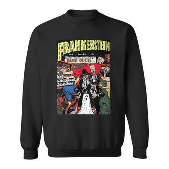 Frankenstein Halloween Horror Vintage Comic Book Retro Funny Halloween Funny Gifts Sweatshirt | Mazezy