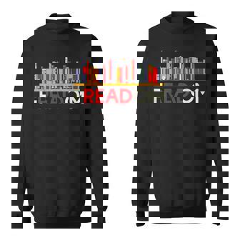 Freadom Anti Ban Books Freedom To Read Book Lover Reading Reading Funny Designs Funny Gifts Sweatshirt | Mazezy