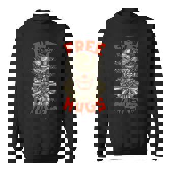 Free Hugs Clown - Creepy Evil Killer Halloween Scary Clown Sweatshirt | Mazezy