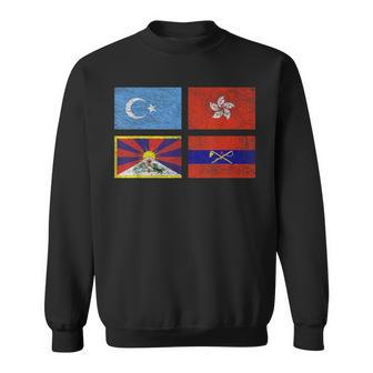 Free Tibet Uyghurs Hong Kong Inner Mongolia China Flag Sweatshirt | Mazezy CA