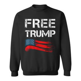 Free Trump I Stand With Trump Donald Trump 2024 Sweatshirt - Seseable