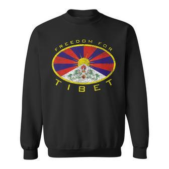 Freedom For Tibet Flag Oval Sweatshirt | Mazezy UK