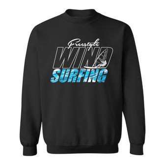 Freestyle Windsurfer Windsurfing Surfboard Ocean Wave Surf Sweatshirt | Mazezy