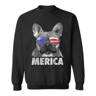 French Bulldog 4Th Of July Merica American Flag Sweatshirt - Monsterry