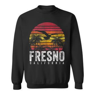 Fresno California Ca Vintage Retro Distressed Style Sweatshirt | Mazezy
