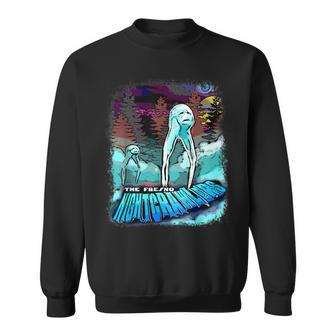 Fresno Nightcrawlers Spooky Creepy Ghost Monsters Sweatshirt | Mazezy