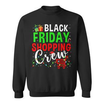 Friday Shopping Crew Christmas Lights Black Shopping Family Sweatshirt - Monsterry UK
