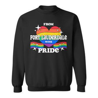 From Fort Lauderdale With Pride Lgbtq Gay Lgbt Homosexual Sweatshirt | Mazezy