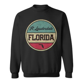 Ft Fort Lauderdale Florida Vintage 70S 80S Retro Style Sweatshirt | Mazezy