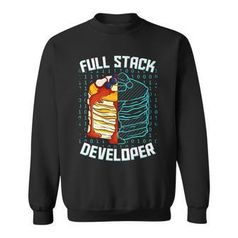 Full Stack Developer Pancake Web Coder Programmer Sweatshirt | Mazezy
