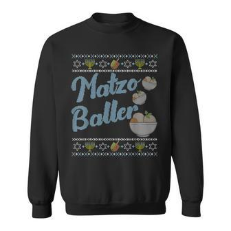Fun Hanukkah Matzo Baller Matzah Ball Merry Christmas Sweatshirt - Monsterry