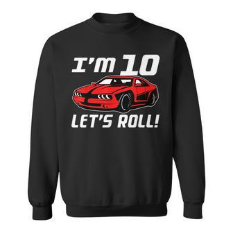 Funny 10Th Birthday Gift Race Car Driver Boys 10 Years Old Driver Funny Gifts Sweatshirt | Mazezy