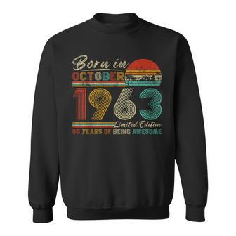 60 Years Old October 1963 Vintage Retro 60Th Birthday Sweatshirt - Monsterry CA