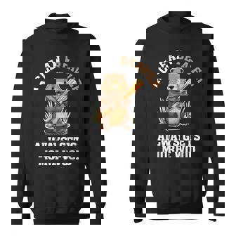 Adult Joke Clean Beaver Always Gets More Wood Sweatshirt - Thegiftio UK