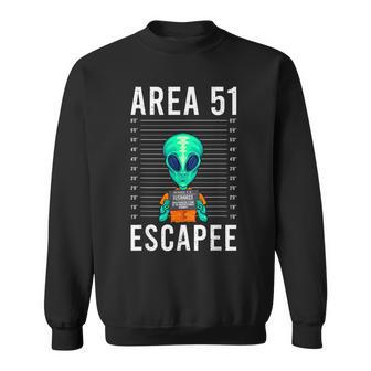 Alien Art Alien Lover Area 51 Escapee Alien Sweatshirt - Seseable