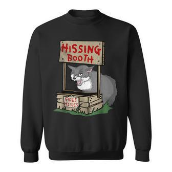 Angry Cat Memes Hissing Booth Free Hisses Kitten Lover Sweatshirt - Monsterry