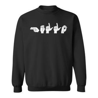 Asl American Sign Language Sweatshirt - Thegiftio UK